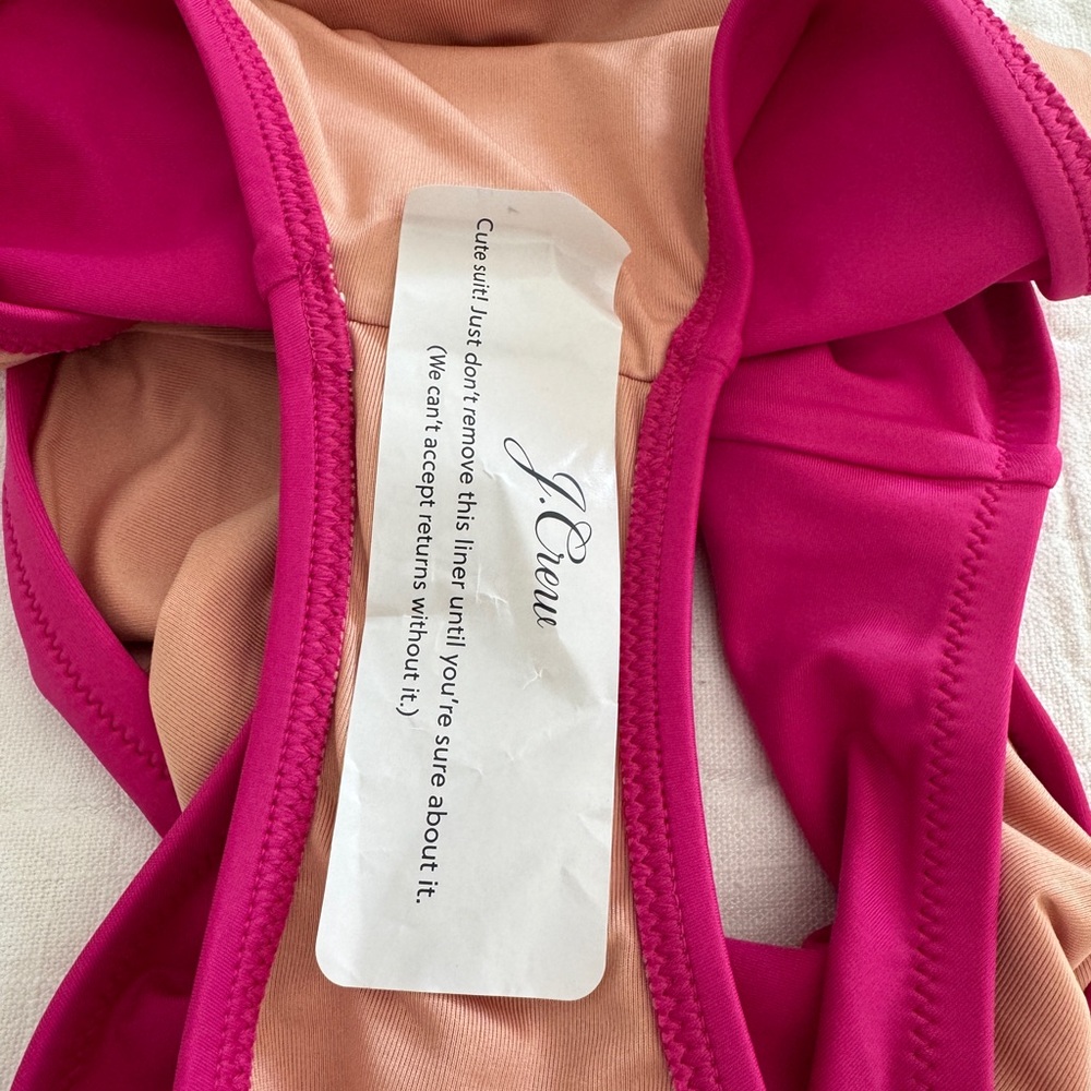 NWT J. Crew high-rise full-coverage bikini bottom in Radiant Fuchsia, M - Picture 9 of 9